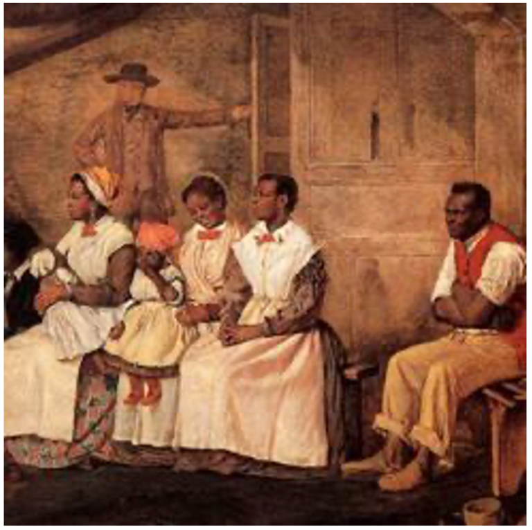 slaves sitting on bench